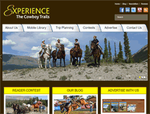 Tablet Screenshot of experiencethecowboytrail.com
